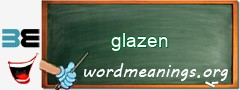 WordMeaning blackboard for glazen